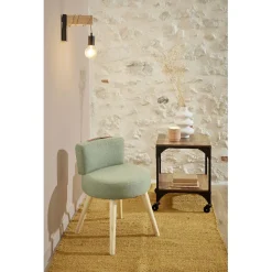 Bout de canapé Detroit bois métal noir et marron 40x40xH50 cm