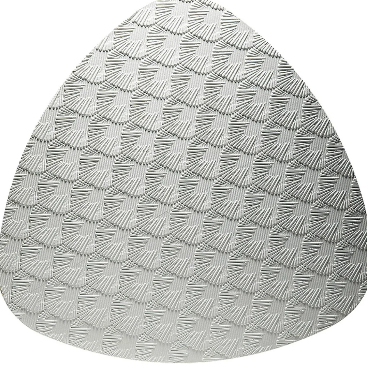 Bout de canapé en pin motif vague japonaise relief strié