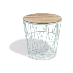 Bout de canapé Gaëlle plateau amovible vert d’eau