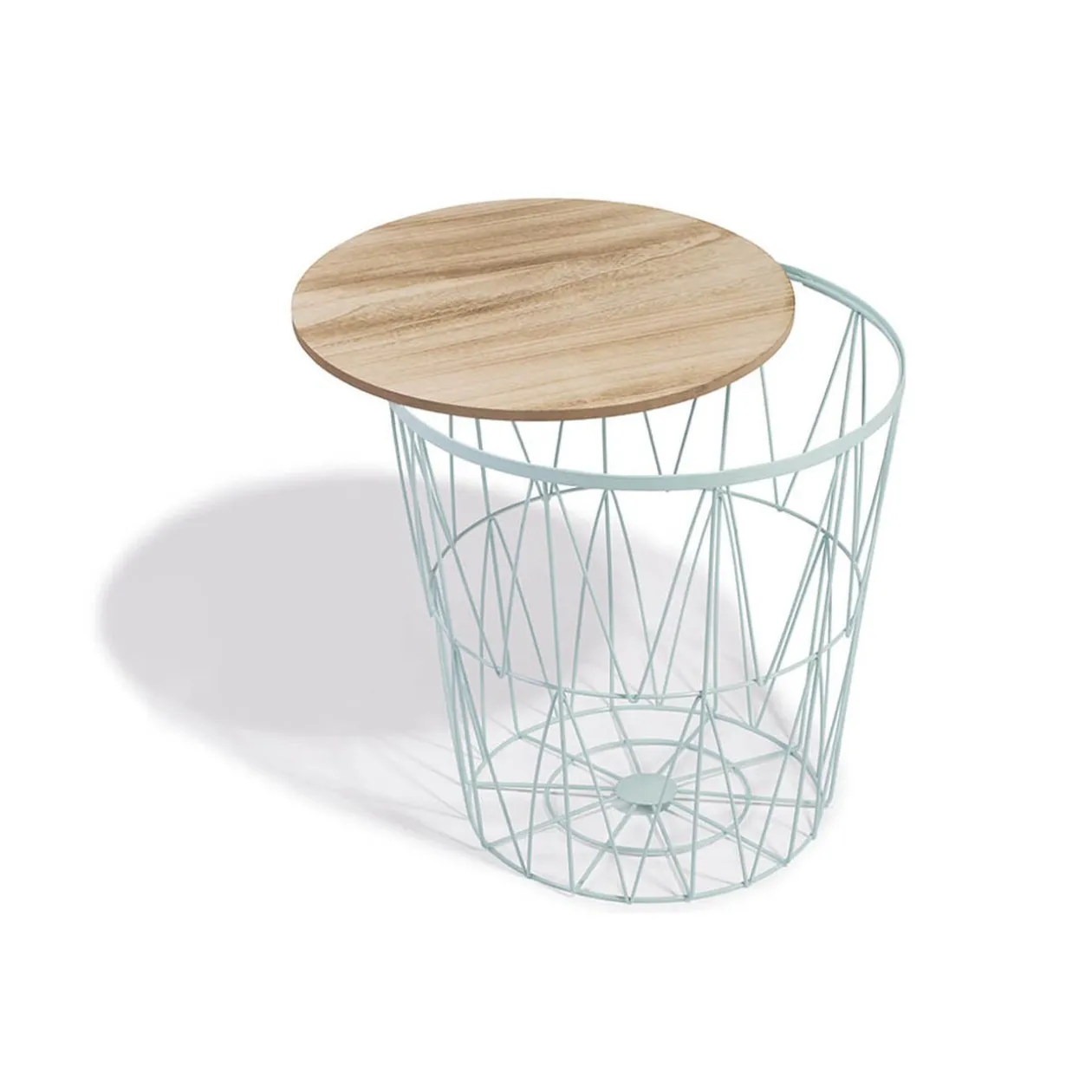 Bout de canapé Gaëlle plateau amovible vert d’eau