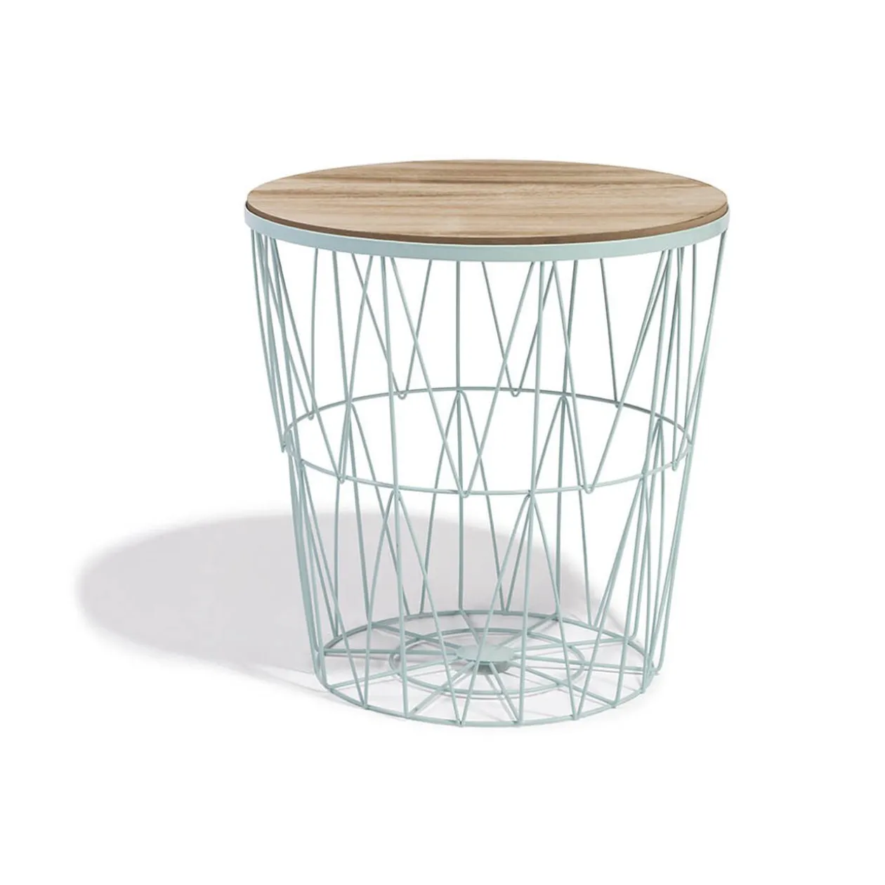 Bout de canapé Gaëlle plateau amovible vert d’eau