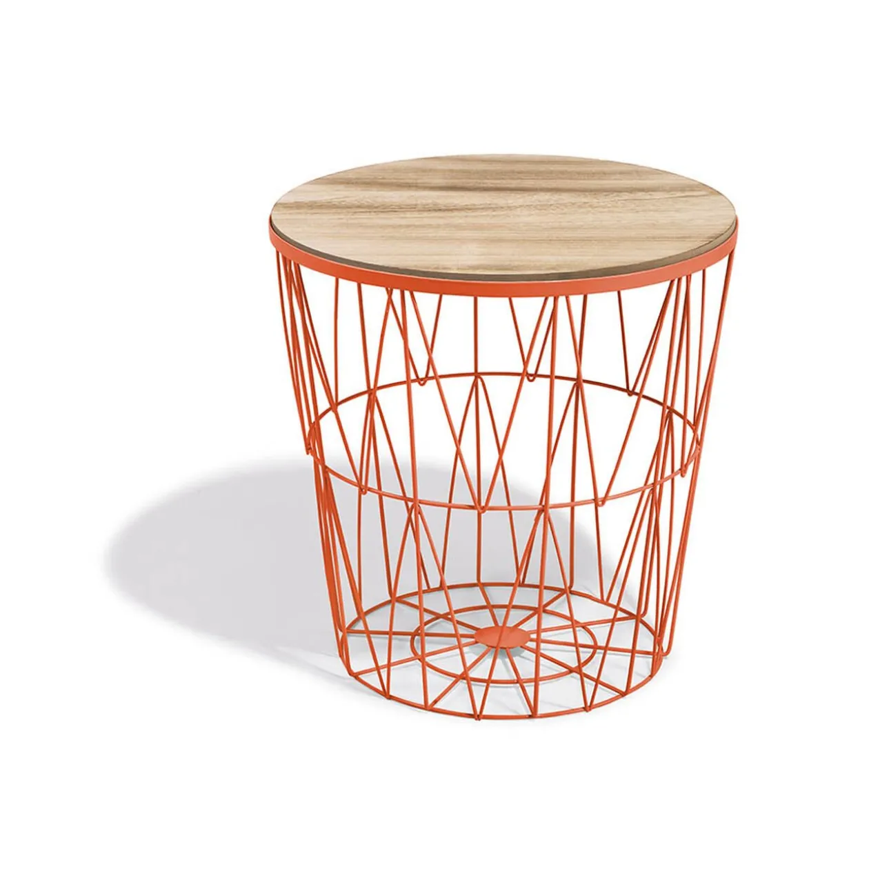 Bout de canapé Gaëlle plateau amovible corail