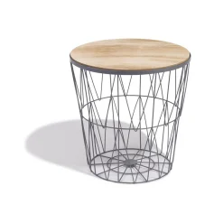 Bout de canapé Gaëlle plateau amovible anthracite