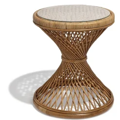 Bout de canapé Inaya naturel en rotin