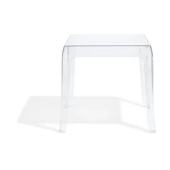 Bout de canapé Lisa transparent carré à quatre pieds