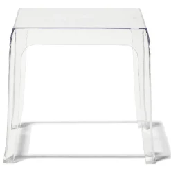 Bout de canapé Lisa transparent carré à quatre pieds