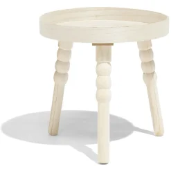 Bout de canapé Léo bois coloris naturel Ø34xH35cm