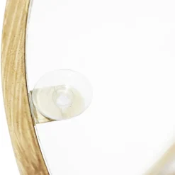 Bout de canapé Léonie rotin naturel verre trempé Ø38xH42cm