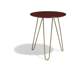 Bout de canapé Lou lie de vin à trois pieds