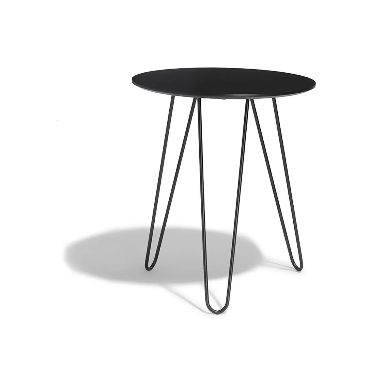 Bout de canapé Lou noir à trois pieds