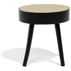 Bout de canapé Mathieu Ø33,5xH38cm bois noir