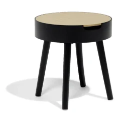 Bout de canapé Mathieu Ø33,5xH38cm bois noir