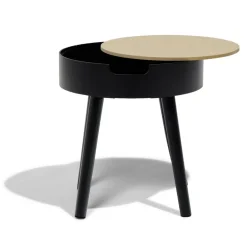 Bout de canapé Mathieu Ø33,5xH38cm bois noir