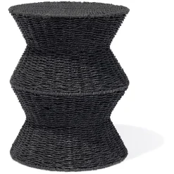 Bout de canapé Nairobi noir Ø36 x H45 cm