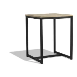 Bout de canapé naturel et noir Chicago