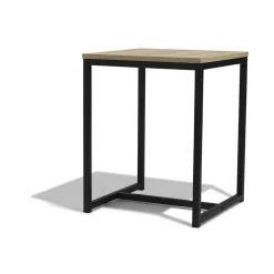 Bout de canapé naturel et noir Chicago