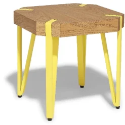 Bout de canapé Orna naturel et jaune