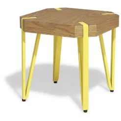 Bout de canapé Orna naturel et jaune