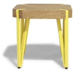 Bout de canapé Orna naturel et jaune