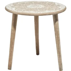 Bout de canapé Padang effet blanchi x2