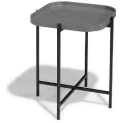 Bout de canapé pliant France anthracite et noir