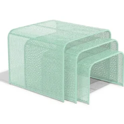 Bout de canapé Poppy vert d’eau x3