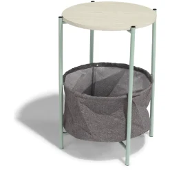 Bout de canapé Selena vert d’eau et bois clair