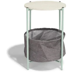 Bout de canapé Selena vert d’eau et bois clair