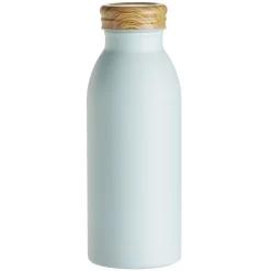 Bouteille isotherme acier avec bouchon en bois 400ml Ø6,7xH18cm
