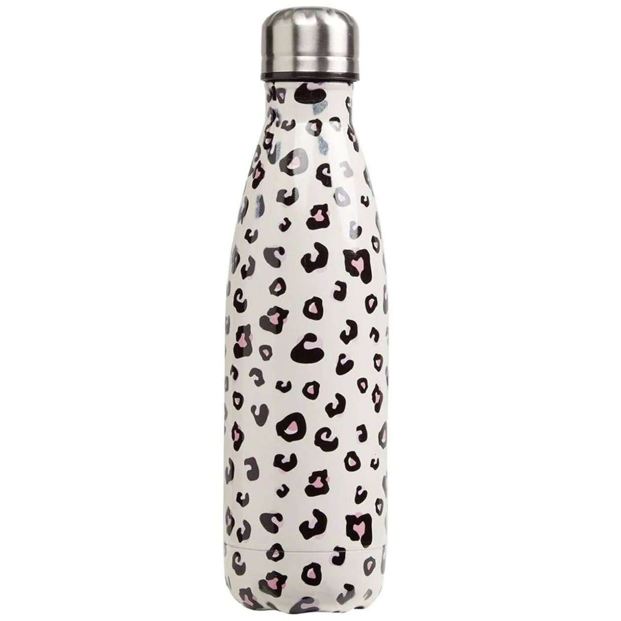 Bouteille isotherme inox blanc imprimé léopard 500 ml
