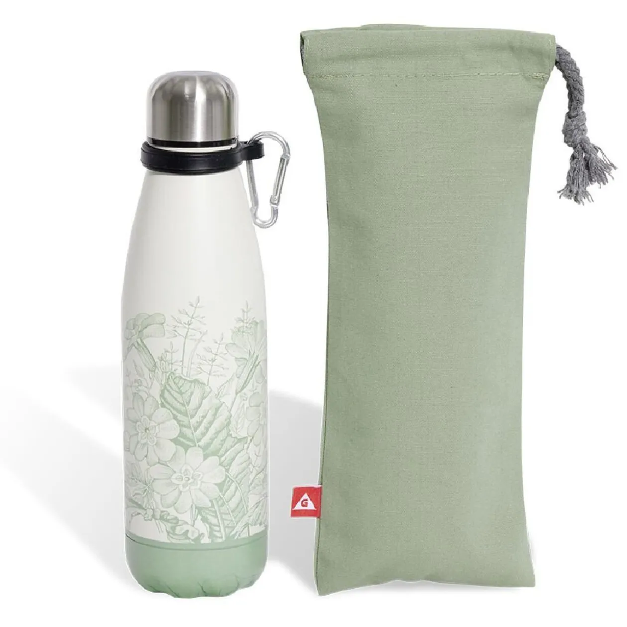 Bouteille isotherme 480ml avec housse vert