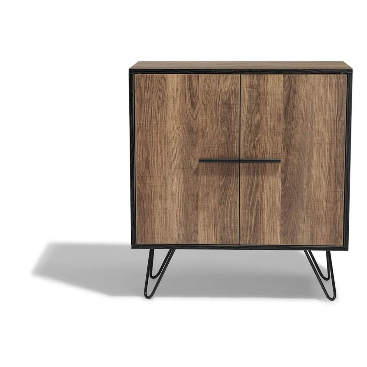 Buffet Austin naturel avec 2 portes en panneau de particules