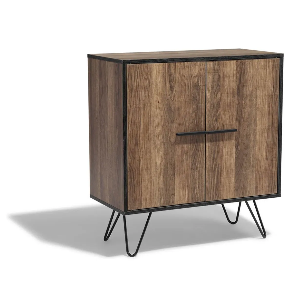 Buffet Austin naturel avec 2 portes en panneau de particules