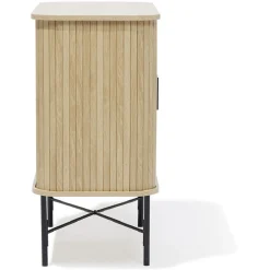 Buffet Grège bois naturel et noir - L80xP39,5xH79 cm