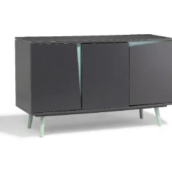 Buffet Jamy vert d’eau et anthracite