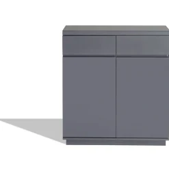 Buffet Luminosa anthracite avec 2 portes et 2 tiroirs