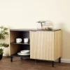 Buffet Markus 80x36,5x76cm bois coloris naturel et acier noir