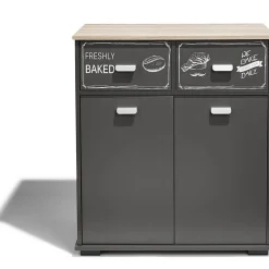 Buffet Nice anthracite avec 2 portes 2 tiroirs