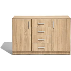Buffet Ohio chêne sonoma 2 portes 4 tiroirs