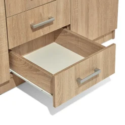 Buffet Ohio chêne sonoma 2 portes 4 tiroirs