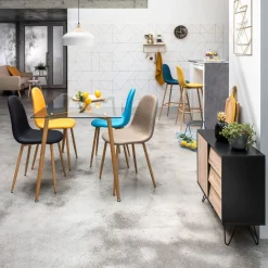 Buffet Stanislas naturel avec 1 porte et 3 tiroirs