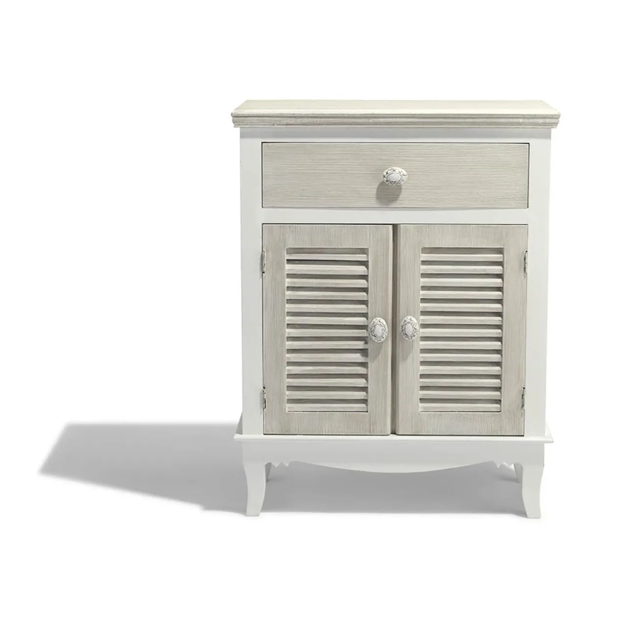 Buffet Venise blanc avec 2 portes et 1 tiroir