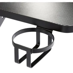 Bureau gaming repose-boisson bois et métal noir