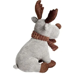 Cale porte renne gris et marron 20x16xH27cm