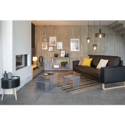 Canapé 3 places Laabaz simili noir