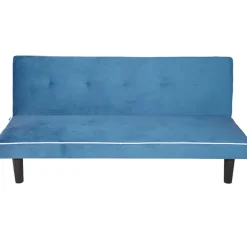 Canapé convertible bleu blanc