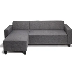 Canapé d’angle gauche Bada gris clair 4 personnes