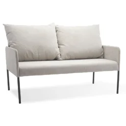 Canapé Haly velours côtelé beige 144x76,5x96cm