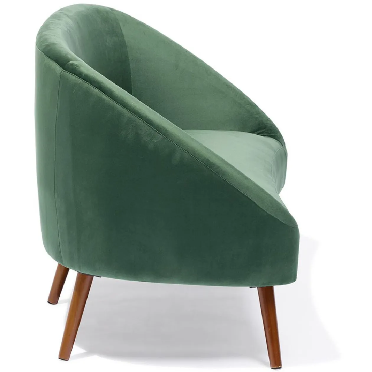 Canapé Joseph velours vert - L137xP69H79 cm