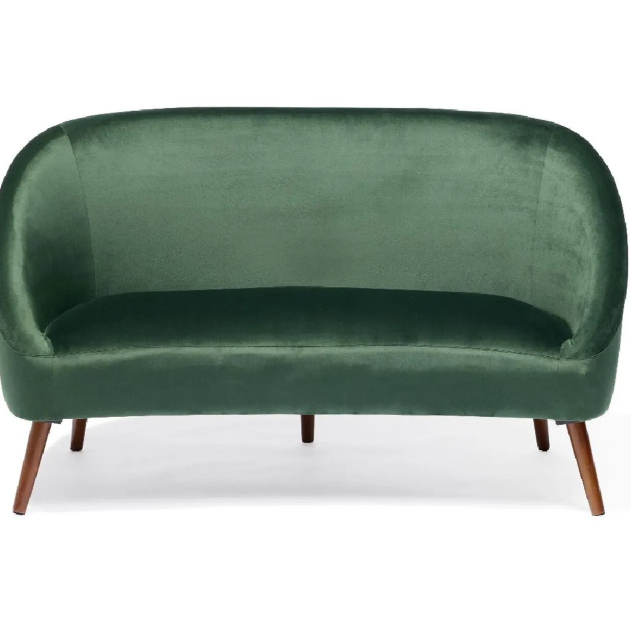 Canapé Joseph velours vert - L137xP69H79 cm